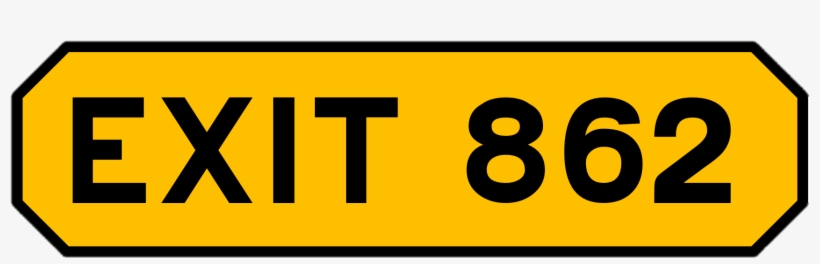 Exit 862 Telemong - Exit Sign, 48" X 36", High Intensity Prismatic, transparent png download