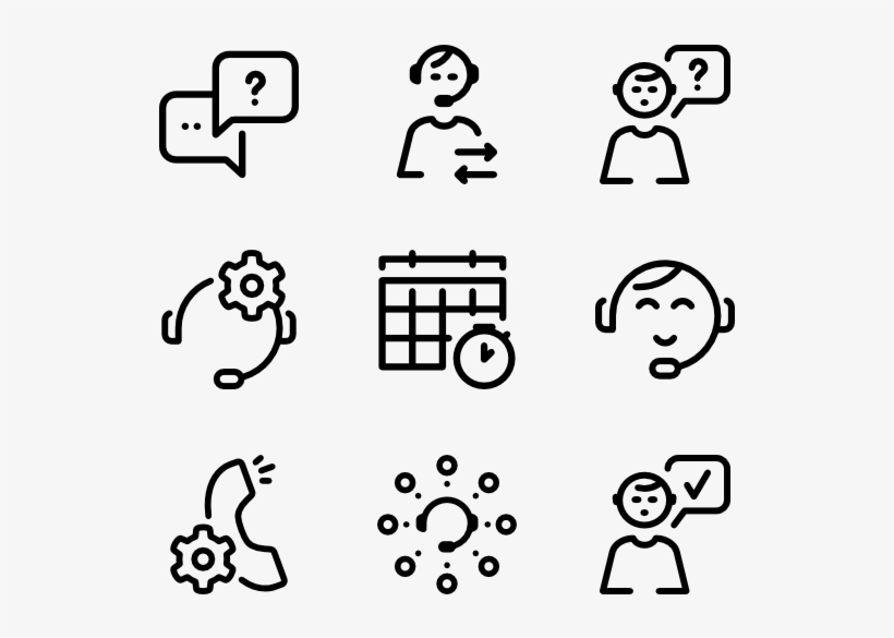 Support - Customer Service Line Icon, transparent png download