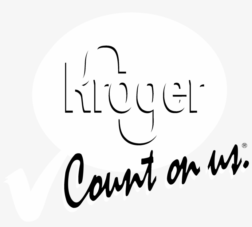 Kroger Logo Black And White - Calligraphy, transparent png download