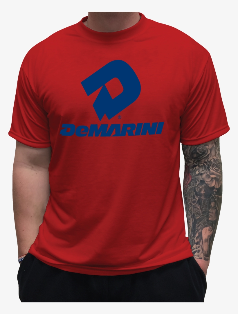 Demarini Short Sleeve T-shirt - Blue/orange/white -, transparent png download