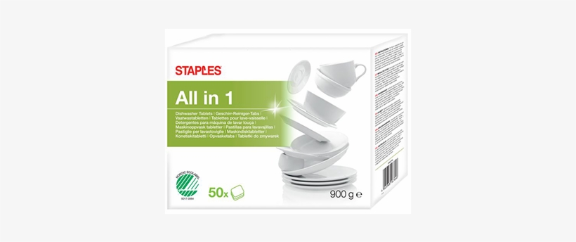 All In One Dishwasher Tablets 18gx50 Waterdisolvable - Staples All-in-one Dishwasher Tablets, Dissolvable,, transparent png download