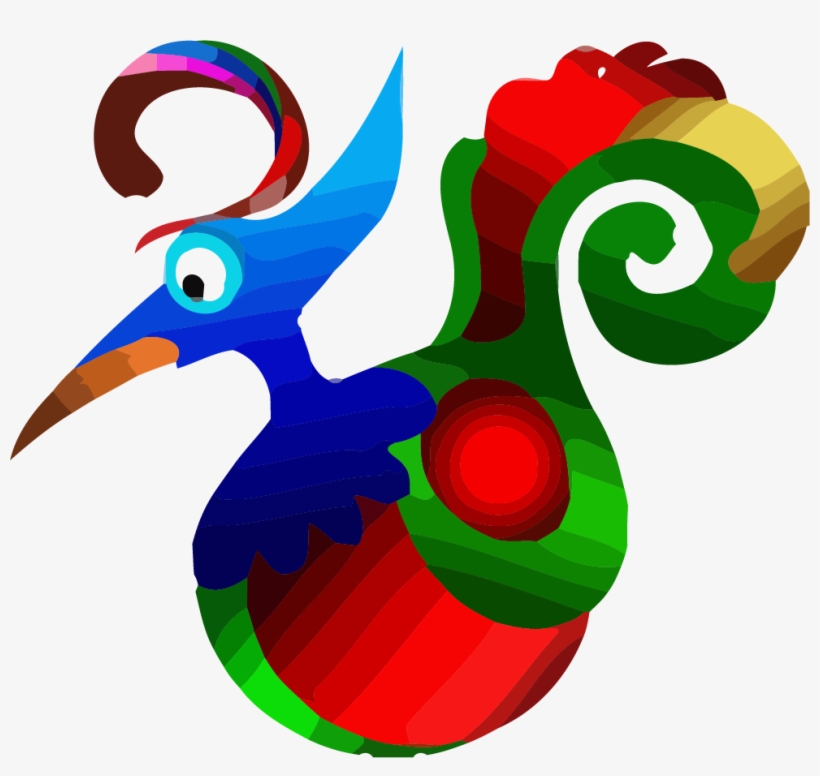 Colorful Bird Object Clipart Png - Bird Of Paradise Clipart Animal, transparent png download