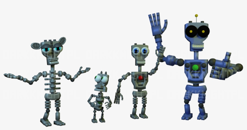 Fnaf World] Endo Squad By Darkknightpl On Deviantart - Fnaf World Endo 2, transparent png download