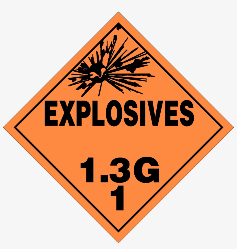 3 C F - Hazmat Explosives Placard, transparent png download