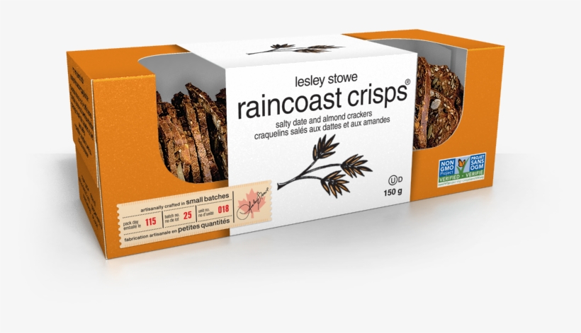 Raincoast Crisp Salty Date & Almond - Lesley Stowe Raincoast Crisps, Salty Date And Almond, transparent png download