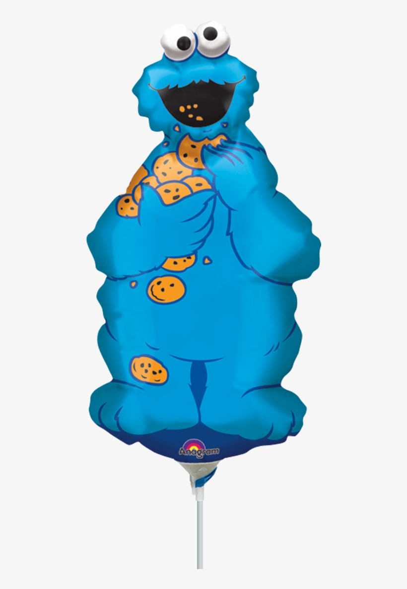 Cookie Monster Full Body 14" Globo Met - Cookie Monster Small Balloons, transparent png download