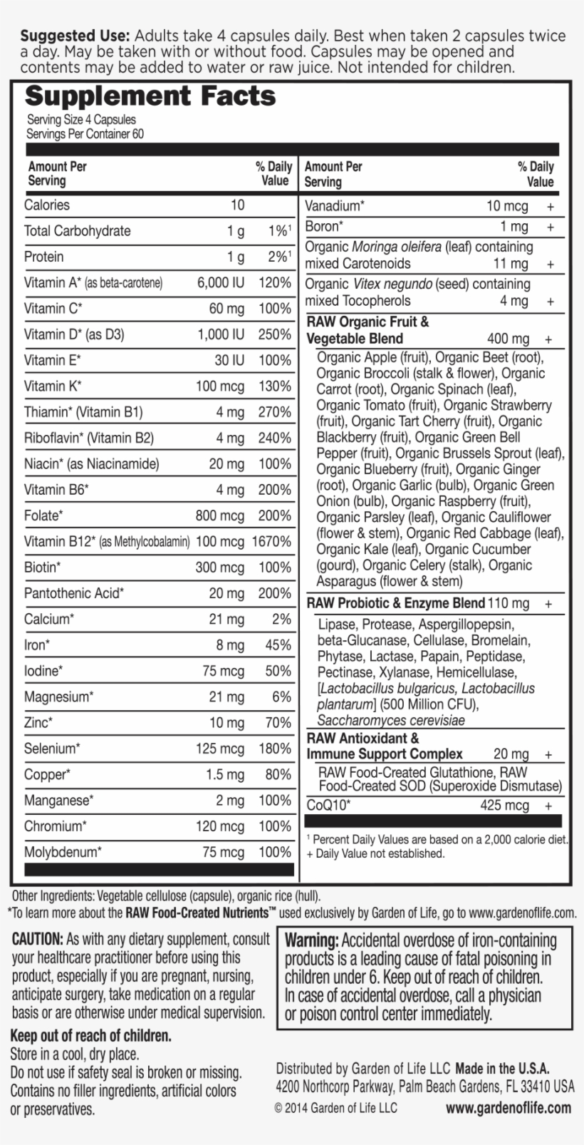 Upc - - Garden Of Life - Vitamin Code Raw Women's Multi Formula, transparent png download