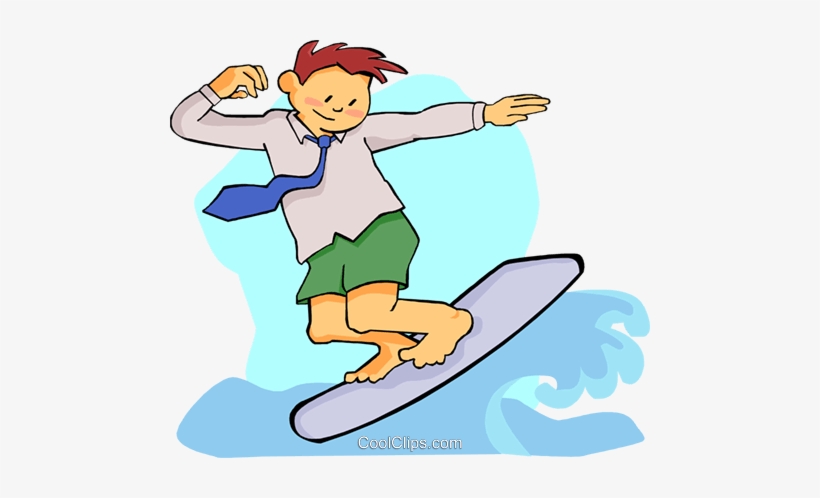 Business Surfing Web Royalty Free Vector Clip Art Illustration - Illustration, transparent png download