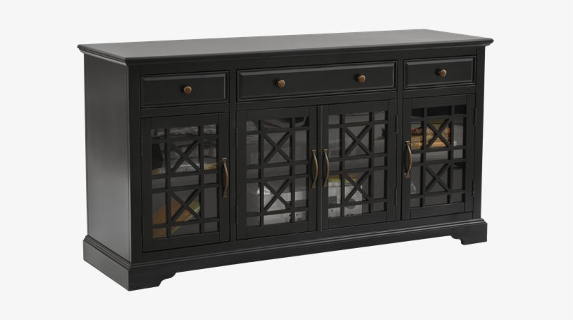 Jofran Craftsman 60" Three Drawer Media Unit, transparent png download