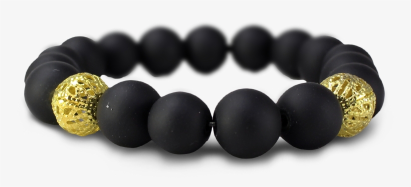 Black And Gold Bracelet - Gold, transparent png download