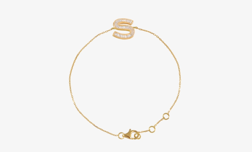 S Letter Gold Bracelets, transparent png download