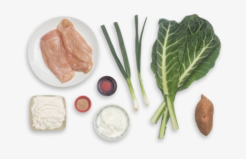 Chicken Fried Chicken With Baked Sweet Potato & Collard - Chicken, transparent png download