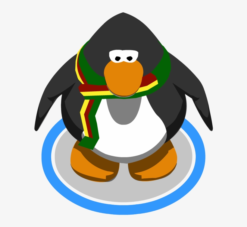 Tri Color Scarf In Game - Club Penguin The Popstar, transparent png download