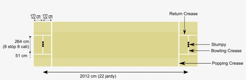 Cricket Pitch Pl - Measures Of Cricket Pitch, transparent png download