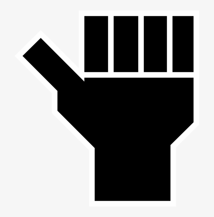 Black And White Logo Hand Symbol - Clip Art, transparent png download