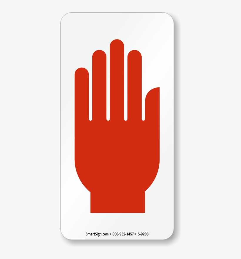 Hand Symbol In Red Sign - No Enterenc, transparent png download