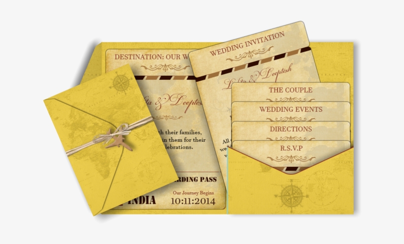 Vintage Destination Email Wedding Invitation In Old - Indian Destination Wedding Invitations, transparent png download