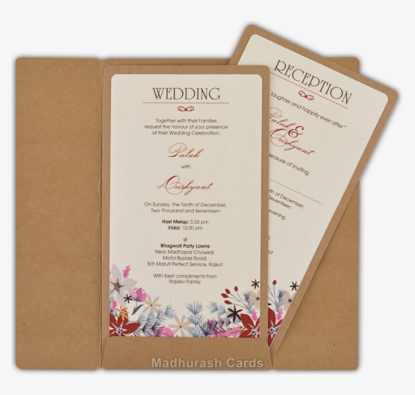 Indian Wedding Cards - Wedding Invitation, transparent png download