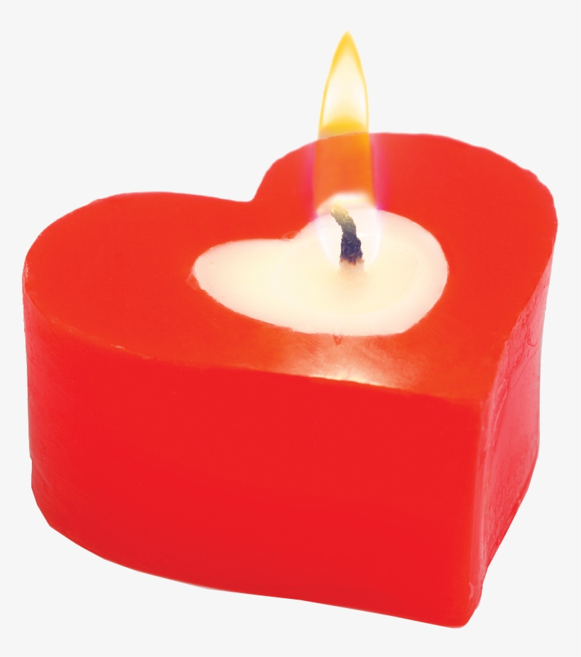 Heart Shaped Candles Png - Candle, transparent png download