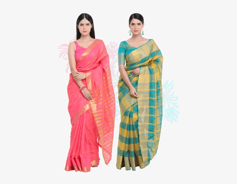 Agnisie Pack Of 2 Kota Doria Sarees - Kota Doria, transparent png download