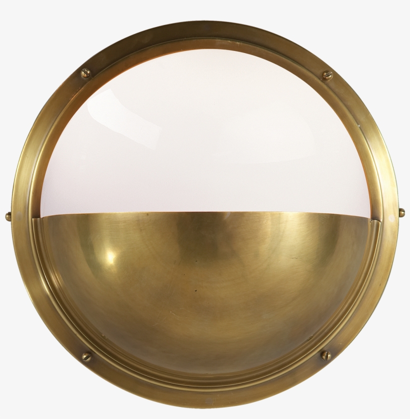 Pelham Moon Light In Polished Nickel With White Glass - Visual Comfort Thomas O'brien Pelham Moon 1 Light Wall, transparent png download