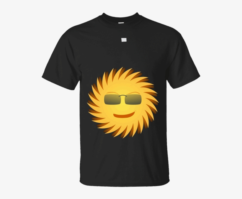 Hoodie, Long Sleeve Sun Sunglasses Smiling Face Yellow - T-shirt, transparent png download
