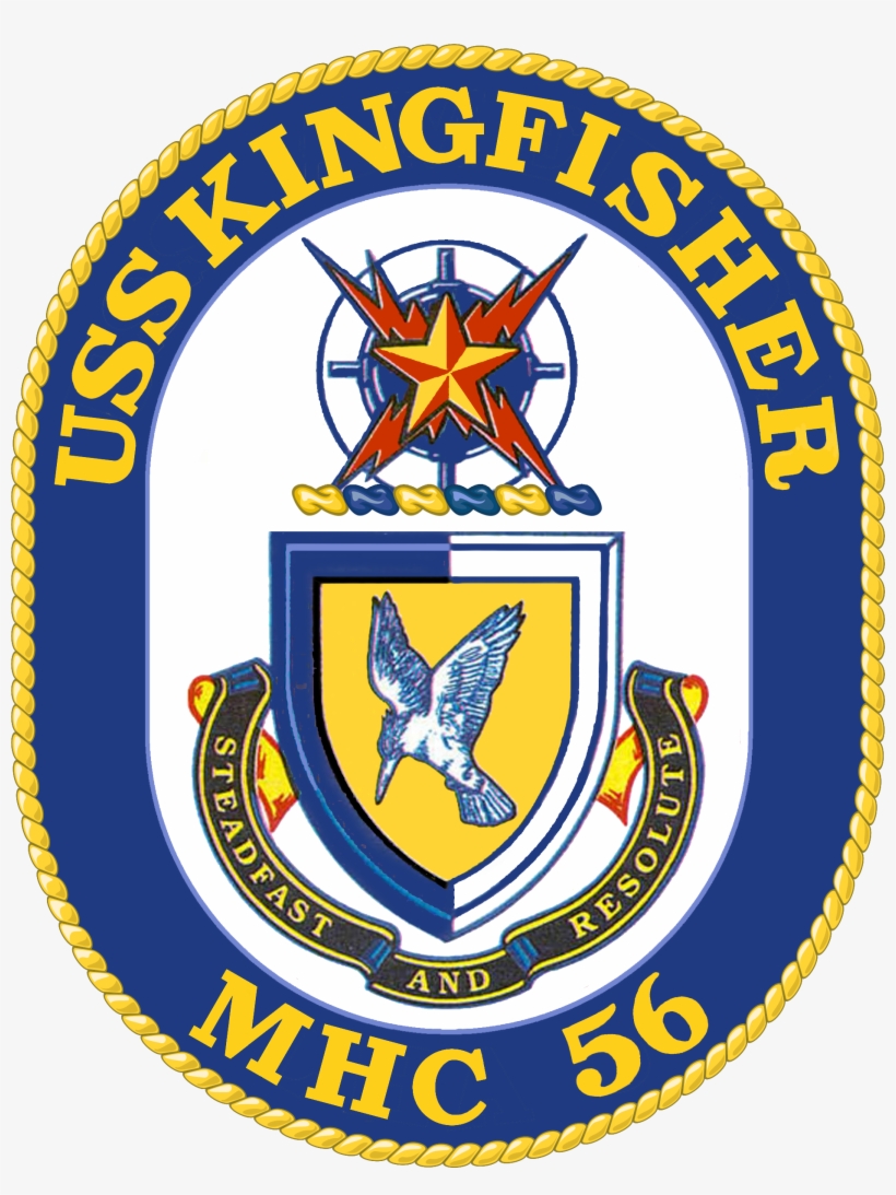 Uss Kingfisher Mhc-56 Crest, transparent png download