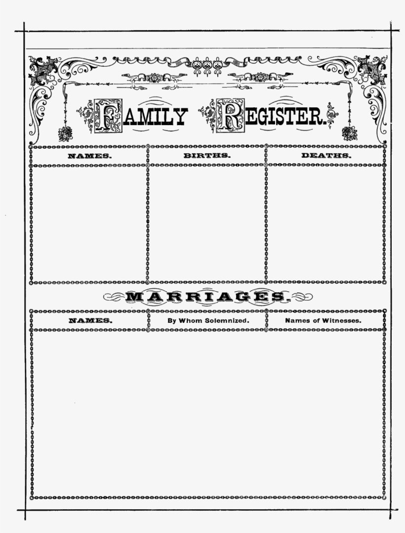 Digital Wedding Background Download - Family Register, transparent png download