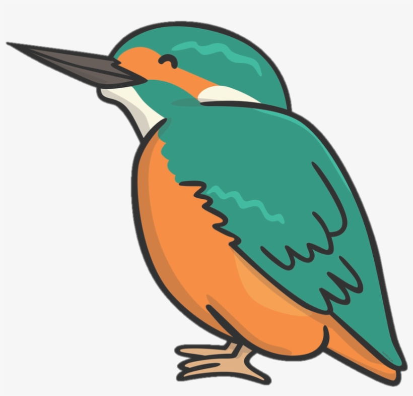 Png Royalty Free Library Hummingbird Clipart Kingfisher - Kingfisher Cartoon, transparent png download