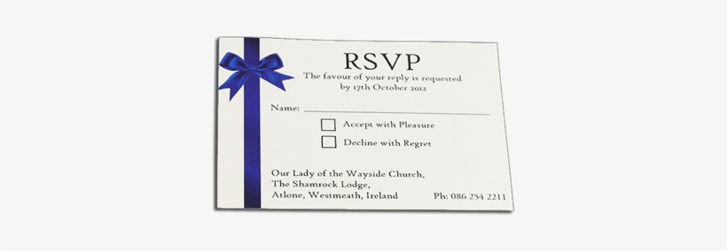 Rsvp Cards - Rsvp Wedding Cards Ireland, transparent png download