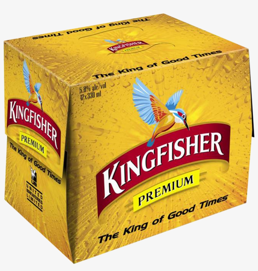 Kingfisher Lager 12 Pack 330ml - Beer Bottle Box Png, transparent png download
