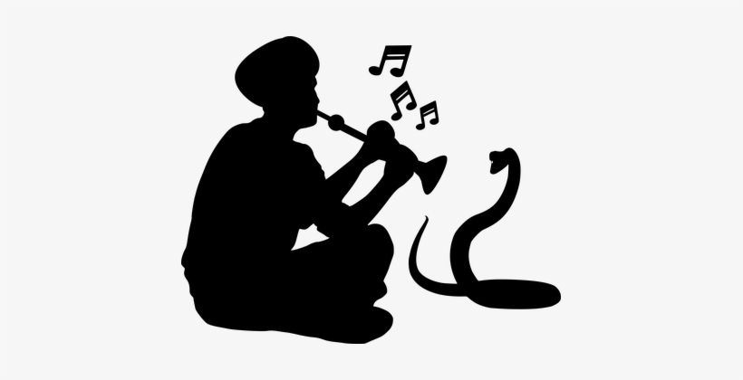 Snake, Charmer, Silhouette, Indian - Reading Silhouette, transparent png download