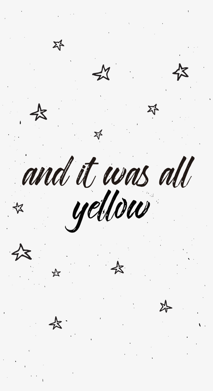 Coldplay Fondo De Pantalla Yellow - Handwriting, transparent png download