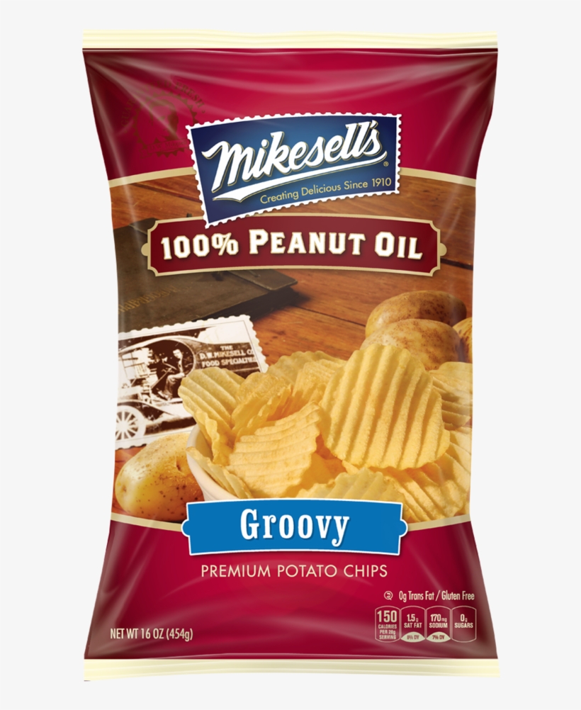 100% Peanut Oil Chips - Mikesell's Old Fashioned Original Potato Chips, 10, transparent png download