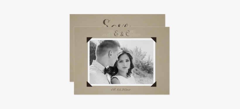 Vintage Photo Album Save The Date - Album Photo Vintage Design, transparent png download