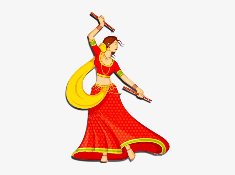 Svg Royalty Free Stock 2016 Vector Navratri - Navratri Dance Clipart Png, transparent png download
