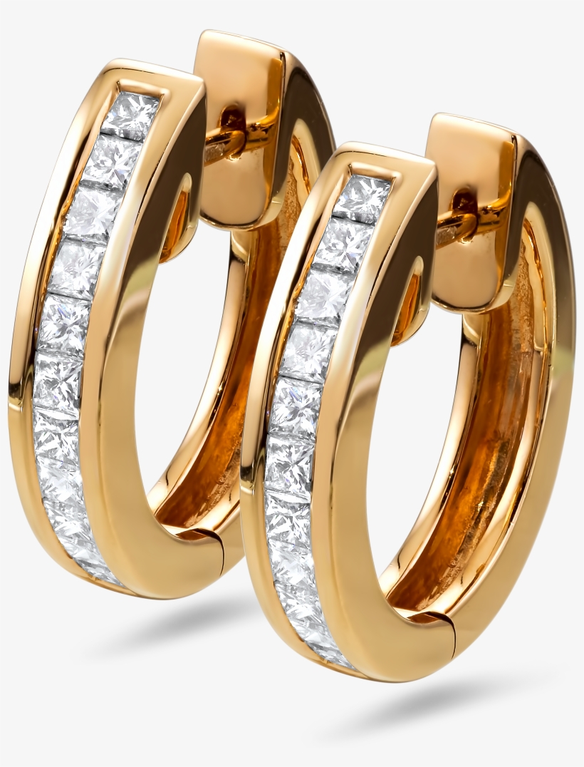Gold Diamond Earrings Png, transparent png download