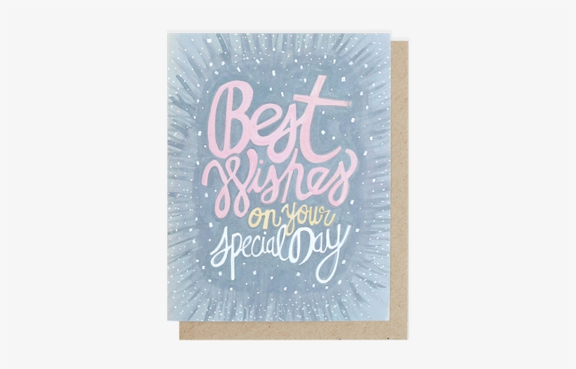 Best Wishes Card - Calligraphy, transparent png download