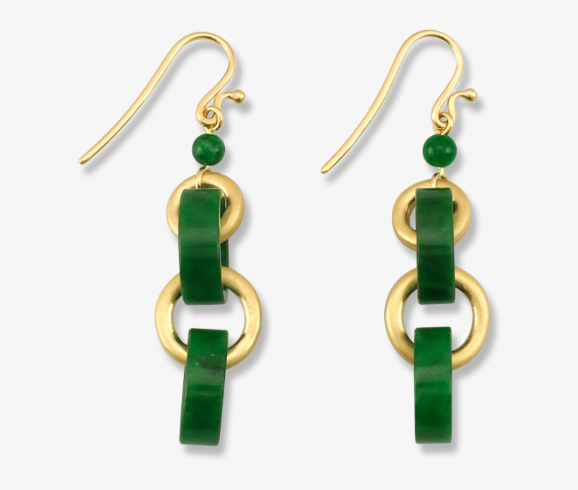Untreated Green Jadeite Jade Earrings, transparent png download