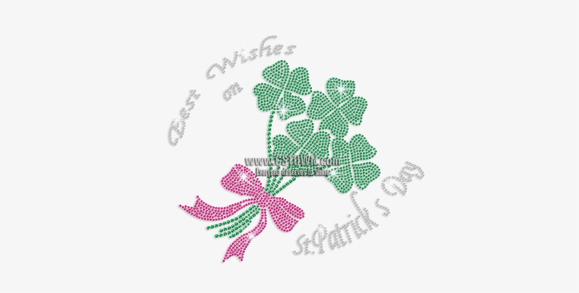 Best Wishes On St Patrick's Day Iron-on Rhinestone - Iron On Rhinestone Transfer, transparent png download