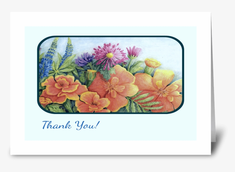 "marigolds" Greeting Card - Greeting Card, transparent png download
