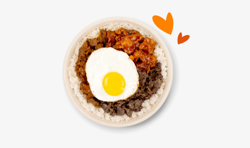 Bibimbap With White Rice, Bulgogi Beef, Spicy Pork, - Meat, transparent png download