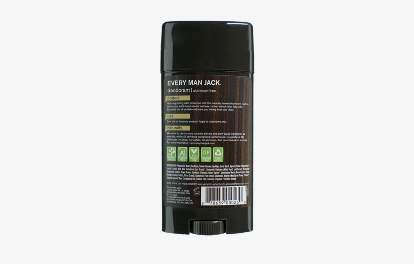 Aluminum Free Deodorant - Every Man Jack Deodorant, Signature Mint, 3 Oz, transparent png download