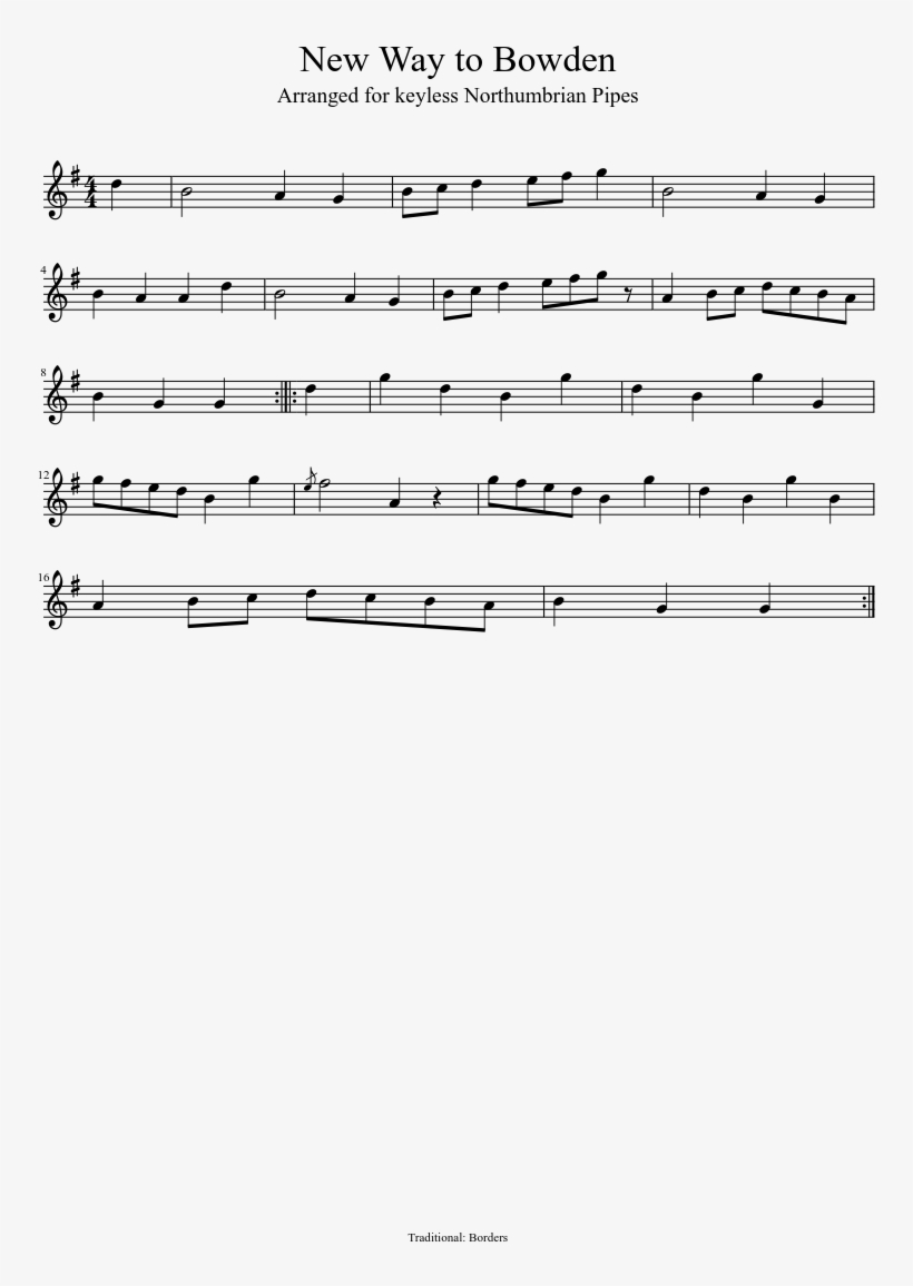 New Way To Bowden Sheet Music 1 Of 1 Pages - Sheet Music, transparent png download