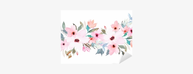 Watercolor Floral Template For Wedding Cards, Invitations, - 'go Wall Décor By Sincere Surroundings - 'go Home', transparent png download