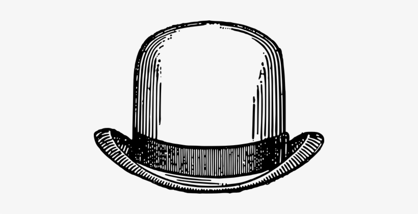 Bowler Hat Vintage Retro Man Fashion Male - Bowler Hat Clip Art, transparent png download