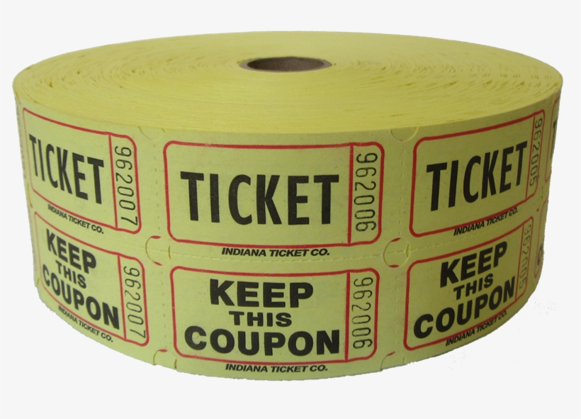 Double Roll Tickets Yellow - Pink Double Ticket Roll, transparent png download