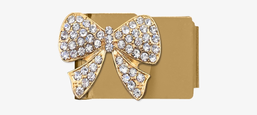 Gold Bling Bow - Wallet, transparent png download