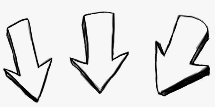 3-fleches - Arrow Down, transparent png download