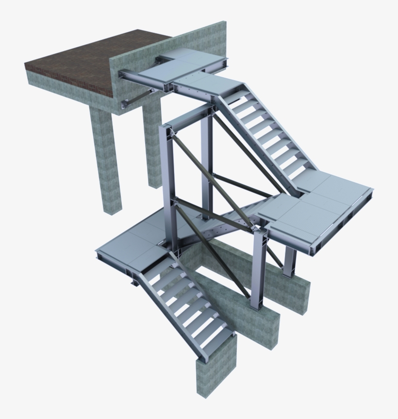 Emergency Staircase Complete Design For Art - Stairs, transparent png download